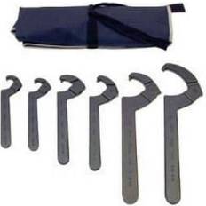 Set Adjustable Wrenches 3/4" to 6-1/4" Capacity, Pin Spanner Set #SPW6K