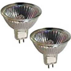 Lyvia Electrical 557203 Pack of 2 x 20w MR16 Halogen Spot Bulb, 12v, dichroic, Closed Front