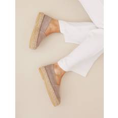 Natuurlijk Espadrilles Pavement Ida Taupe Suede Slip-On Shoenen - Bruin