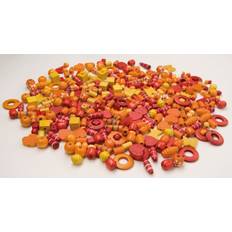 PBX2462011 * Wooden beads red, yellow & orange