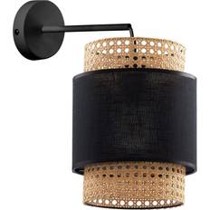 Rattan Wall Lamps TK LIGHTING Boho, schwarz/Rattan Wandlampe