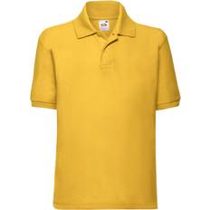 Yellow Polo Shirts Children's Clothing Fruit of the Loom Sunflower, 14-15 Children's 65/35 Pique Polo Yellow 14-15yrs