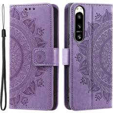 Skalo Sony Xperia 5 IV 5G Mandala Flip Cover Lilla