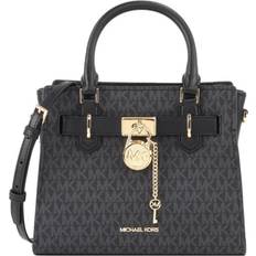 Michael Kors HAMILTON SMALL SATCHEL SHOULDER CROSSBODY BAG MK SIGNATURE Black