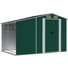 vidaXL Cobertizo Jardín Acero Galvanizado Verde 277x192.5x179 cm (Área de construcción )