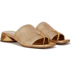 Gold - Women Heels & Pumps Franco Sarto Women's Loran Slide Sandals Gold Raffia