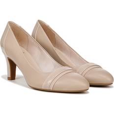 Wide Fit Heels & Pumps LifeStride Gio Pump Shoes Beige Faux Leather