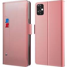 Skalo OnePlus Nord CE 3 Lite 5G Kortholder Mirror Flip Cover Rosa guld