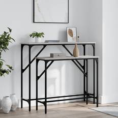 Wood Console Tables vidaXL grey sonoma Engineered Console Table