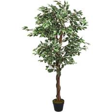 Plantas Artificiales vidaXL Rbol Ficus Con 1260 Hojas Verde 200 cm Planta Artificial