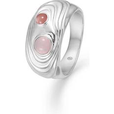 Studio Z SHELL ring sølv lyserød zirkon