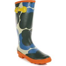 Schaumstoff Gummistiefel Regatta 5 UK, Blue/Black/Orange Womens/Ladies Orla Kiely Shadow Flower Wellington Boots Multicoloured