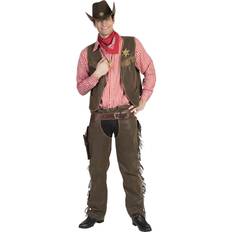 Cowboykostüm kostüm cowboy herren herrenkostüm wilder westen sheriff karneval Braun 48/50