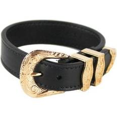 Versace Bracelets Versace Medusa Western Buckle Smooth Leather Gold Plated Brass Gold Bracelet