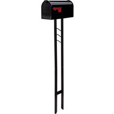 Architectural Mailboxes Mailbox to Go Galvanized Steel Mailbox and Post Kit T11KIT0BAM Black Medium Capacity