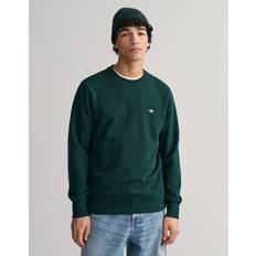 Gant Men Jumpers Gant Mens Regular Fit Shield Logo Crew Neck Sweatshirt