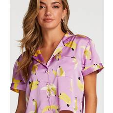 Hunkemöller Ytterkläder Hunkemöller Jacket Satin Banana, Farve: African Violet, Størrelse: XL, Dame