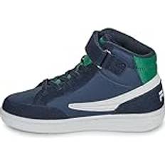 Fila 32 Chaussures Enfant Fila Crew Velcro mid Kids Sneaker, Navy-Verdant Green