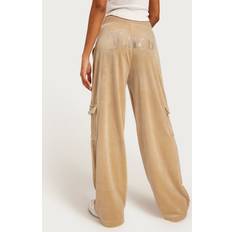 Juicy Couture Beige Kläder Juicy Couture Velourbyxor Audree Nomad Velourbyxor