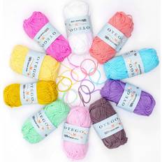 Langat ja Käsityötarvikkeet Otego 10 kpl Puuvillalanka 49 m Multicolor