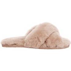 Sheepskin Slides Dove Crossover Slides Dusty Pink