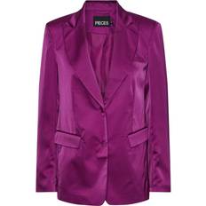 Dame - Lilla Dressjakker Pieces Pcsabrina Satin Single-breasted Blazer