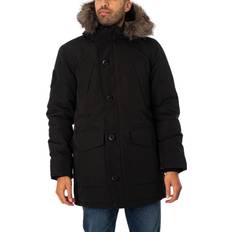 Superdry Everest Faux Fur Hooded Parka Coat, Black