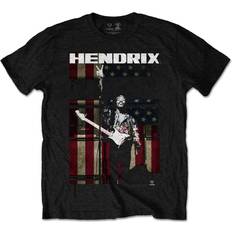 Medium 7/8 Yrs Jimi Hendrix Kids T Shirt Peace Flag Logo new Black Ages 3-10 yrs