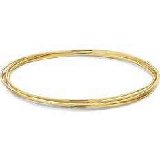 Grijs Sieraden Isabel Bernard Adora 14 Karaat Gouden Bangle Set - Gouden