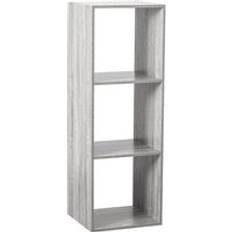 Dunelm Grigio 3 Ripiani 34x32x100 Scaffale per libri