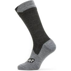 Sealskinz Raynham Waterproof All Weather Mid Sock Black/Grey Marl XL/47-49