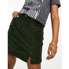 Corduroy Skirts Noisy May Fling Corduroy Pleat - Dunkelgruen