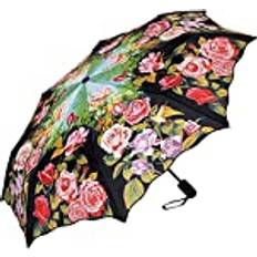 Garden Art Print Auto Open Close Folding Umbrella