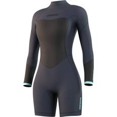 Mystic 2023 Womens Brand 3/2mm Long Sleeve Shorty Wetsuit Nig