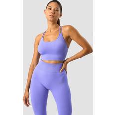 ICANIWILL Ribbed Define Seamless Sports Bra, Dark Lavender