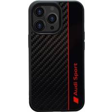 Audi iPhone 13/13 Pro Mobilskal Carbon Fiber Stripe Svart