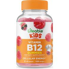 Kids Vitamin B12 Gummies, Natural Raspberry