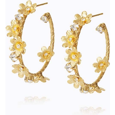 Caroline Svedbom Laurel Earrings Gold Crystal