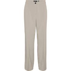 Dame - Sølv Bukser Vero Moda Wide Leg Fit Mellemhøj Talje Bukser