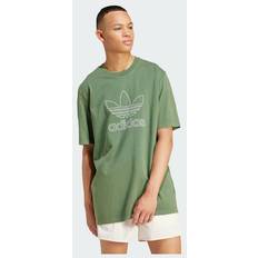 T-skjorter Adidas Adicolor Outline Trefoil Herren T-shirts Green