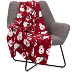 Red Blankets Celebright Christmas Fleece Blankets Red (152.4x)