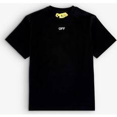 Sterne Oberteile Off-White Kids logo-print T-shirt kids Cotton Black