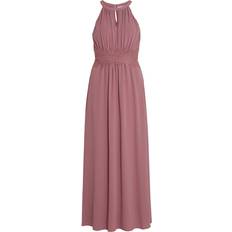 Long Dress - Purple Dresses Vila Pleated Halter Neck Maxi Dress - Mesa Rose