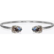 Smycken Caroline Svedbom Petite Drop Bracelet Rhodium Black Diamond