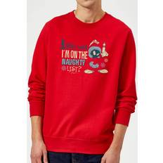 Christmas Jumpers Looney Tunes Martian Who Said Im On The Naughty List Christmas Jumper Red