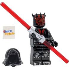 Building Games LEGO Star Wars: Darth Maul with Metallic Silver Armor, Hood, Cape and Dual Lightsaber