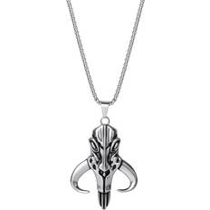 Star Wars Smycken Star Wars Halsband The Mandalorian Mythosaur Skull för silverfärgad