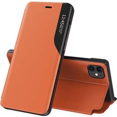 Hurtel Eco Läder View Fodral iPhone 13 Pro Max Orange