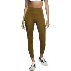 Green - Woman Tights Nike Pro Tight 7/8 Trompe Leggings - Black/Green