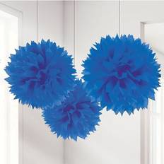 Bleu Streamers Amscan pompons décoration de fête 40,6 cm 3 pièces bleu